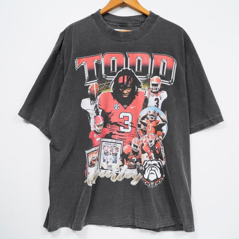 Todd Gurley Georgia Bulldogs Graphic T-Shirt XL Oversized Heavyweight